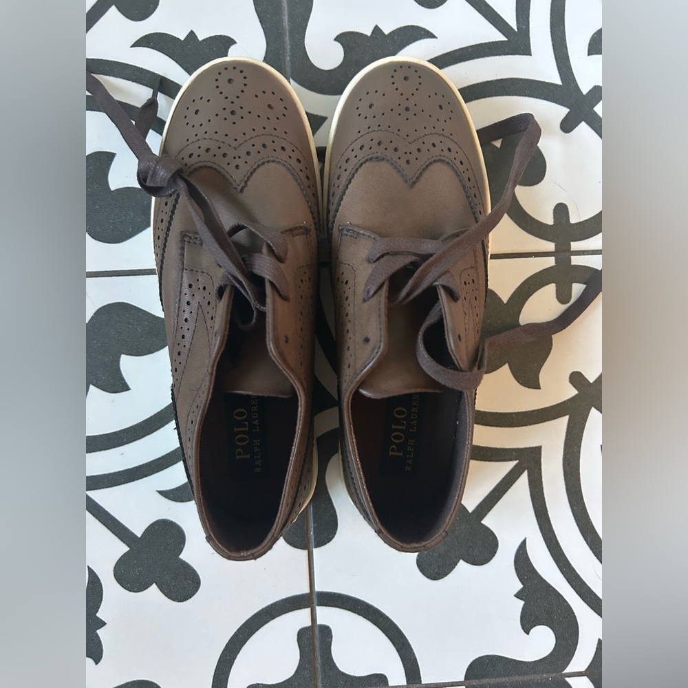 Brand New Boys Leather Polo Ralph Lauren Shoes